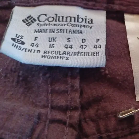 Columbia Corduroy Pants Women's Size 12 Chocolate Brown Color School Academia - Picture 5 of 6